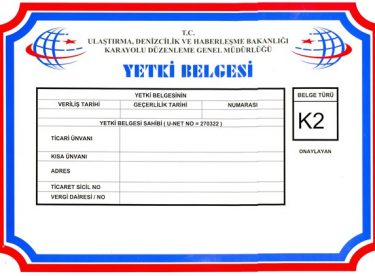 Yetki Belgesi Türleri